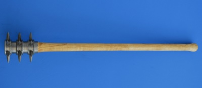 Wooden mace with spikes-long