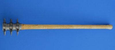 Wooden mace with spikes-long