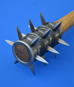 Wooden mace with spikes-long