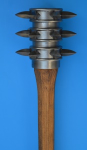 Wooden mace with spikes
